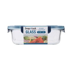 Progressive SnapLock 6.1 cups Blue/Clear Food Container and Lid 1 pk