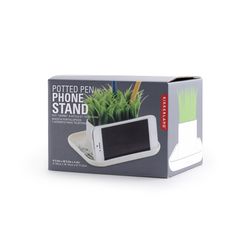 Kikkerland 3.9 in. H X 5.5 in. W X 4.4 in. D Phone Stand and Pen Holder White