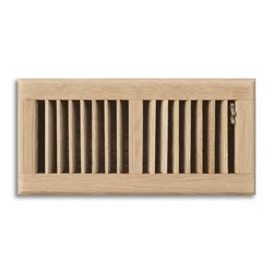 Tru Aire 4 in. H X 10 in. W 2-Way Oak Brown Steel Floor Diffuser