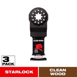 Diablo Starlock 1-1/4 in. W Bi-Metal Curved Contact Edge Oscillating Blade Clean Wood 1 pk