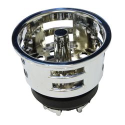 Plumb Pak Jr. Duo 2-9/16 in. D Brushed Stainless Steel Strainer Basket Silver
