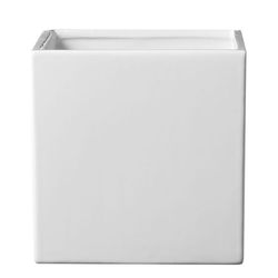 SK 5.1 in. H X 5.1 in. W X 5.1 in. D Clay Latina Ceramic Pot White