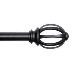 Kenney Fast Fit Black Modern/Contemporary Curtain Rod 66 in. L X 120 in. L