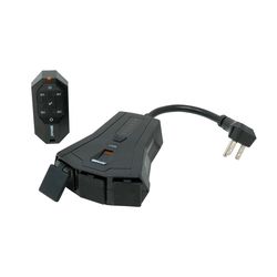 Woods Outdoor Mechanical Timer 125 V Black