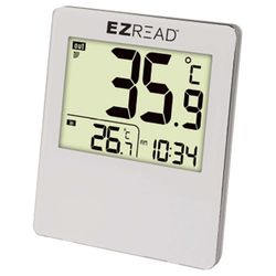 EZRead Digital Clock/Thermometer White