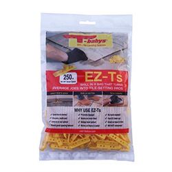 T-babys EZ-Ts 0.25 in. H X 0.25 in. W X 1.25 in. L Plastic Tile Spacer 250 pk