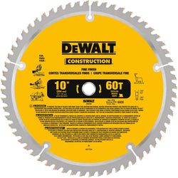 DeWalt 10 in. D X 5/8 in. Carbide Circular Saw Blade 60 teeth 1 pk