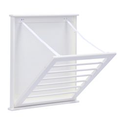 A&E Bath and Shower Axil VII White Towel Bar Cabinet Wood