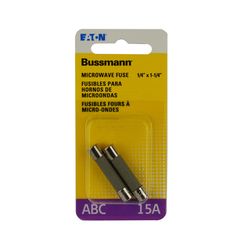 Bussmann 15 amps Fast Acting Microwave Fuse 2 pk