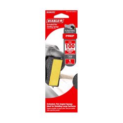 Diablo 4 in. L X 2.5 in. W X 1 in. 100 Grit Fine Large Flat Edge Sanding Sponge