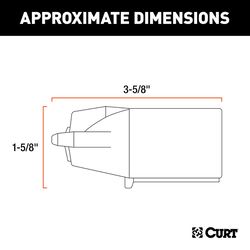 CURT 7 Way RV Blade Connector Plug 3.63 in.
