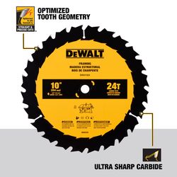 DEWALT 10 in. D X 5/8 in. Carbide Tipped Framing Saw Blade 24 teeth 1 pc