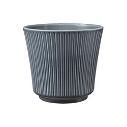 SK 5.5 in. H X 6.3 in. D Clay Delphi Ceramic Pot Grayish Blue