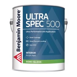 Benjamin Moore Ultra Spec 500 Semi-Gloss Base 3 Base 3 Wall and Trim Paint Interior 1 gal