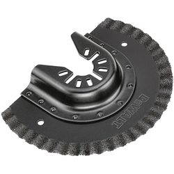 DEWALT Universal Fitment Carbide Grit Fast Cut Semi-Circle Oscillating Grout Removal Blade 1 pc