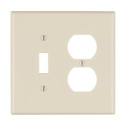 Leviton Light Almond 2 gang Thermoplastic Duplex/Toggle Wall Plate 1 pk