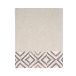 Avanti Linens Harlow Ivory Polyester Concentric Diamonds Hand Towel 1 pc