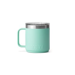 YETI Rambler 10 oz Seafoam BPA Free Ceramic Lined Stackable Mug with MagSlider Lid