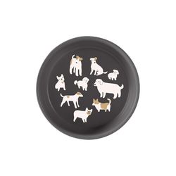 Pet Shop by Fringe Studio Charcoal Doggos Ceramic Medium Pet Bowl