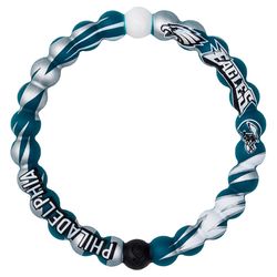 Lokai NFL Unisex Eagles Home Field Round Blue Bracelet Silicone Water Resistant Size 6.5