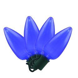 Celebrations Incandescent C9 Blue 4 ct Replacement Christmas Light Bulbs 0.08 ft.