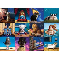 Eurographics Zodiac Cats Jigsaw Puzzle Multicolored 1000 pc