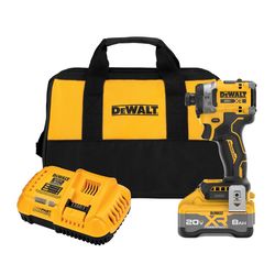 DEWALT 20V MAX XR 1/4 in. Cordless Brushless 3-Speed Impact Driver Kit (Battery & Charger)