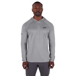 Milwaukee Workskin L Long Sleeve Men's Hooded Gray Hooded Sweatshirt