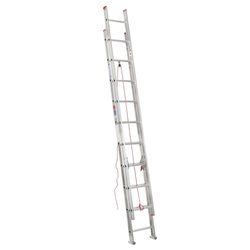 Werner 20 ft. H Aluminum Extension Ladder Type III 200 lb. cap.