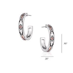 Montana Silversmiths Women's Western Sands Two-Tone Hoop Silver Earrings