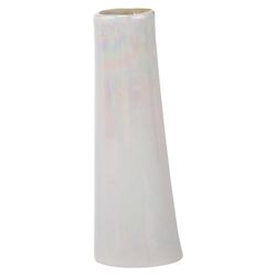 Chive Galaxy 6 in. H X 2 in. L Glazed Pearl Ceramic Flower Vase
