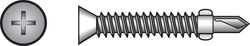 HILLMAN No. 10 Ga. X 1 in. L Phillips Wafer Head Self-Drilling Screws w/Wings 100 pk