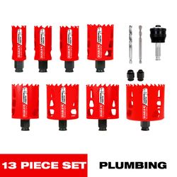 Diablo Carbide Tipped Plumbers Hole Saw Set Arbor Included