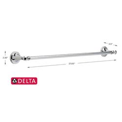Delta Silverton Polish Chrome Towel Bar 24 in. L Die Cast Zinc