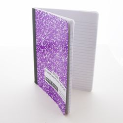 Bazic Products 9-3/4 in. W X 7-1/2 in. L Wide Ruled Stitched Assorted Marble Composition Book