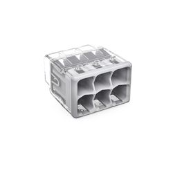 Wago 6 Port Push-In Wire Connector 5 pk