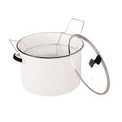 Granite Ware Ceramic Over Steel Canner 21 qt White