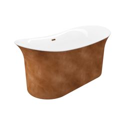 A&E Bath and Shower 27 in. H X 30 in. W X 66 in. L Copper Bathtub