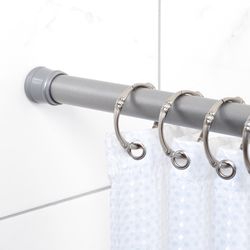 Zenna Home Shower Curtain Rod 72 in. L Brushed Nickel