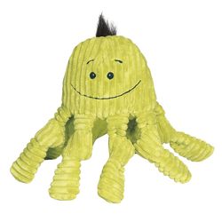 HuggleHounds Knottie For Dog Black/Green Plush Octavie Octopus Squeaky Dog Toy Large 1 pk