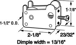 Prime-Line  1-1/2 in. Dia. x 1/3 in. L Steel  Roller Assembly  1 pk 