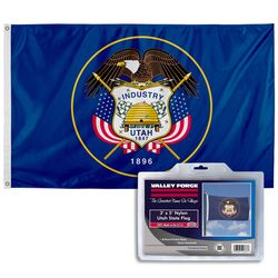 Valley Forge Utah State Flag 0 in. H X 3 ft. W X 5 ft. L