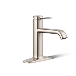 Sterling Agosti Vibrant Brushed Nickel Contemporary Single-Handle Bathroom Sink Faucet 4 in.