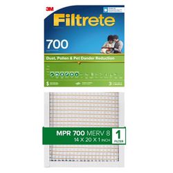 Filtrete 14 in. W X 20 in. H X 1 in. Polypropylene 700 MPR Pleated Air Filter 1 pk