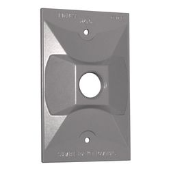 Sigma Engineered Solutions Rectangle Die-Cast Metal 1 gang 4.61 in. H X 2.85 in. W Lampholder Cover