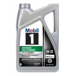 Mobil 1 0W-20 Gasoline Synthetic Motor Oil 5 qt