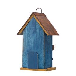 Glitzhome 10.25 in. H X 4.75 in. W X 6.25 in. L Metal and Wood Bird House