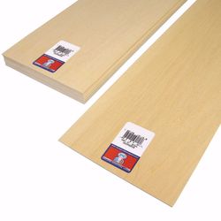 Midwest Products 1/16 in. X 6 in. W X 2 ft. L Basswood Sheet #2/BTR Grade
