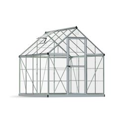 Canopia by Palram Harmony Silver 72.8 in. W X 97.2 in. D X 81.9 in. H Walk-In Greenhouse