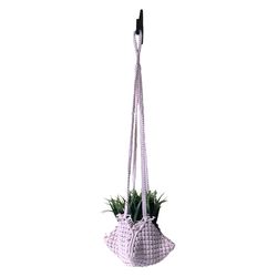 Primitive Planters White Cotton 28 in. H Hanger Basket 1 pk